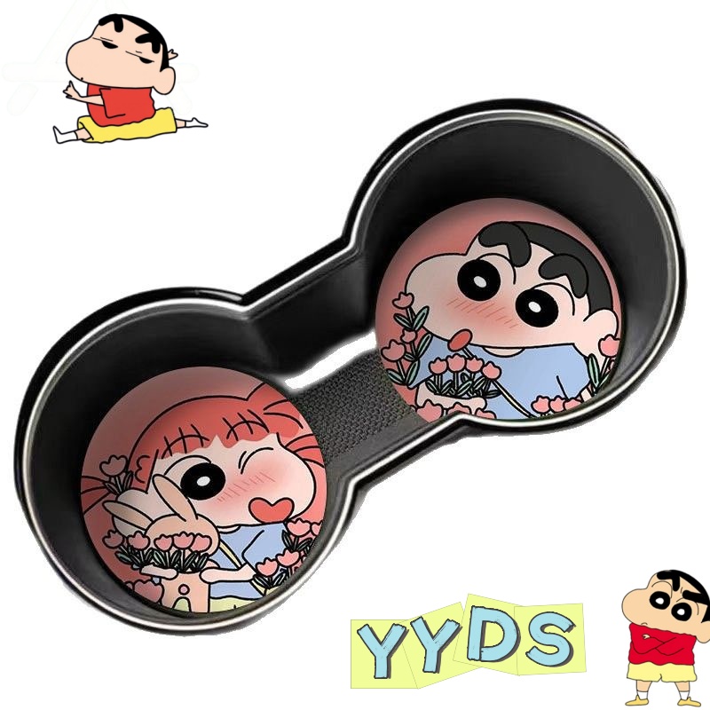 Car Accessories Japanese - Crayon Shin-chan Niedlicher Cartoon-Auto-Getränkeuntersetzer Kawaii Kreative