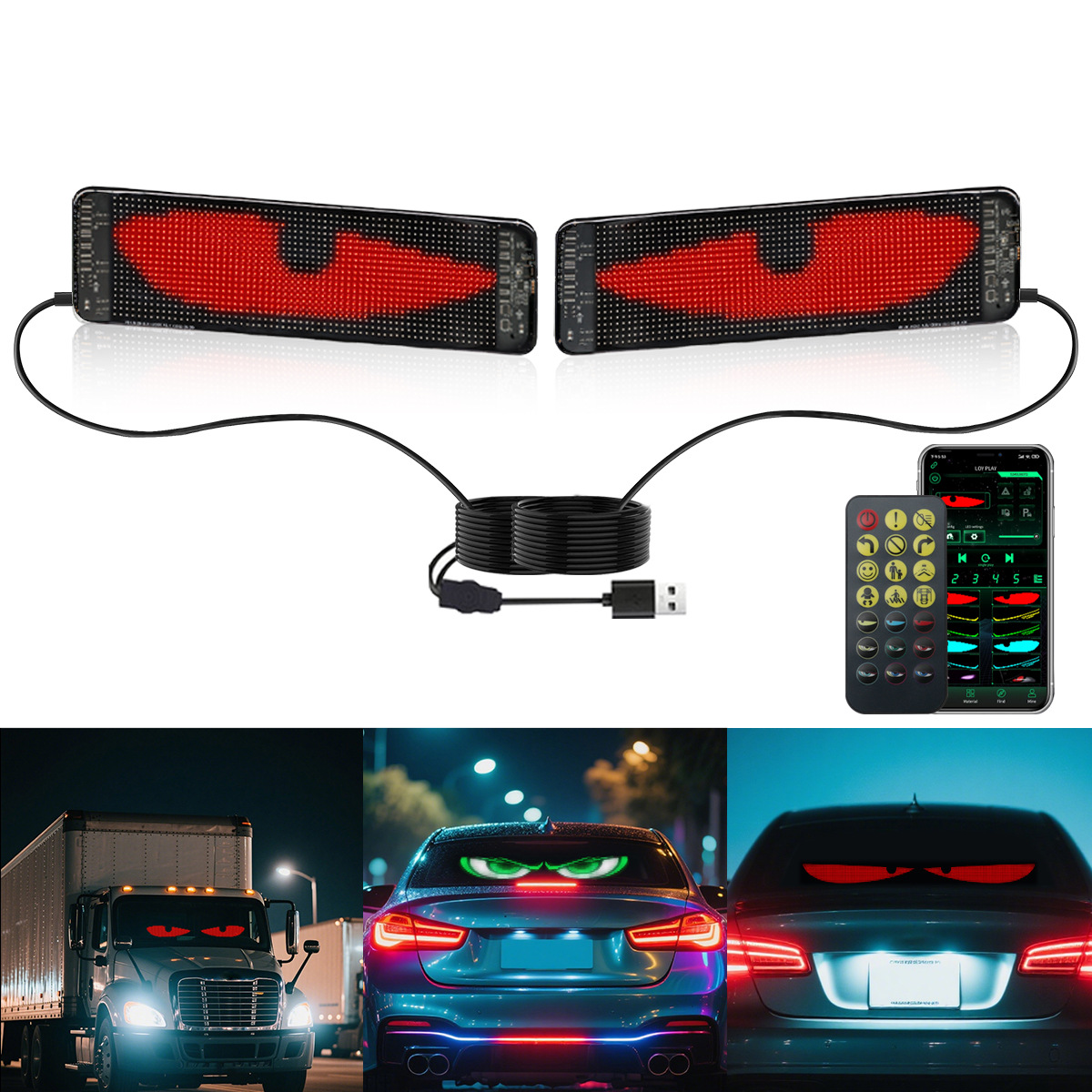Car Led Light - Weicher LED-Auto-Bildschirm, im Auto montierter flexibler