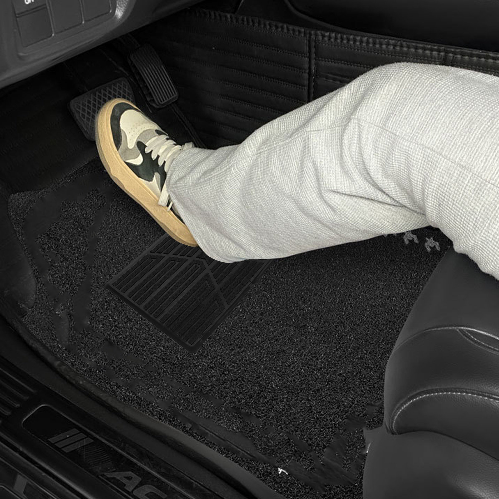 Car Floor Mat - Robuste Gummi-Autoteppich-Fußmatten-Reparaturlösung für Pedalbereich, Rutschfeste Auto-Pedalauflage,