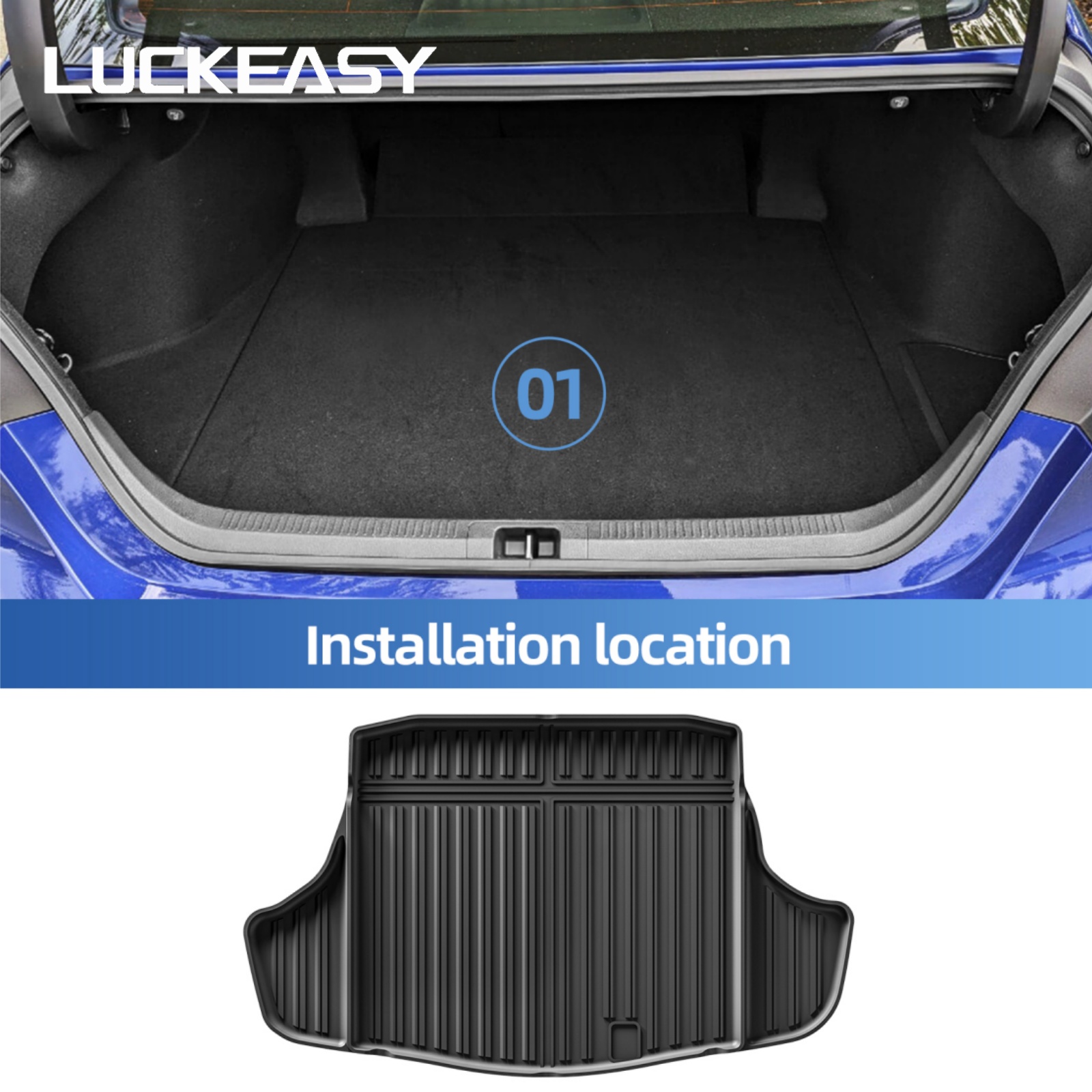 Car Floor Mat - LUCKEASY Rechtslenker für Toyota Camry XV70