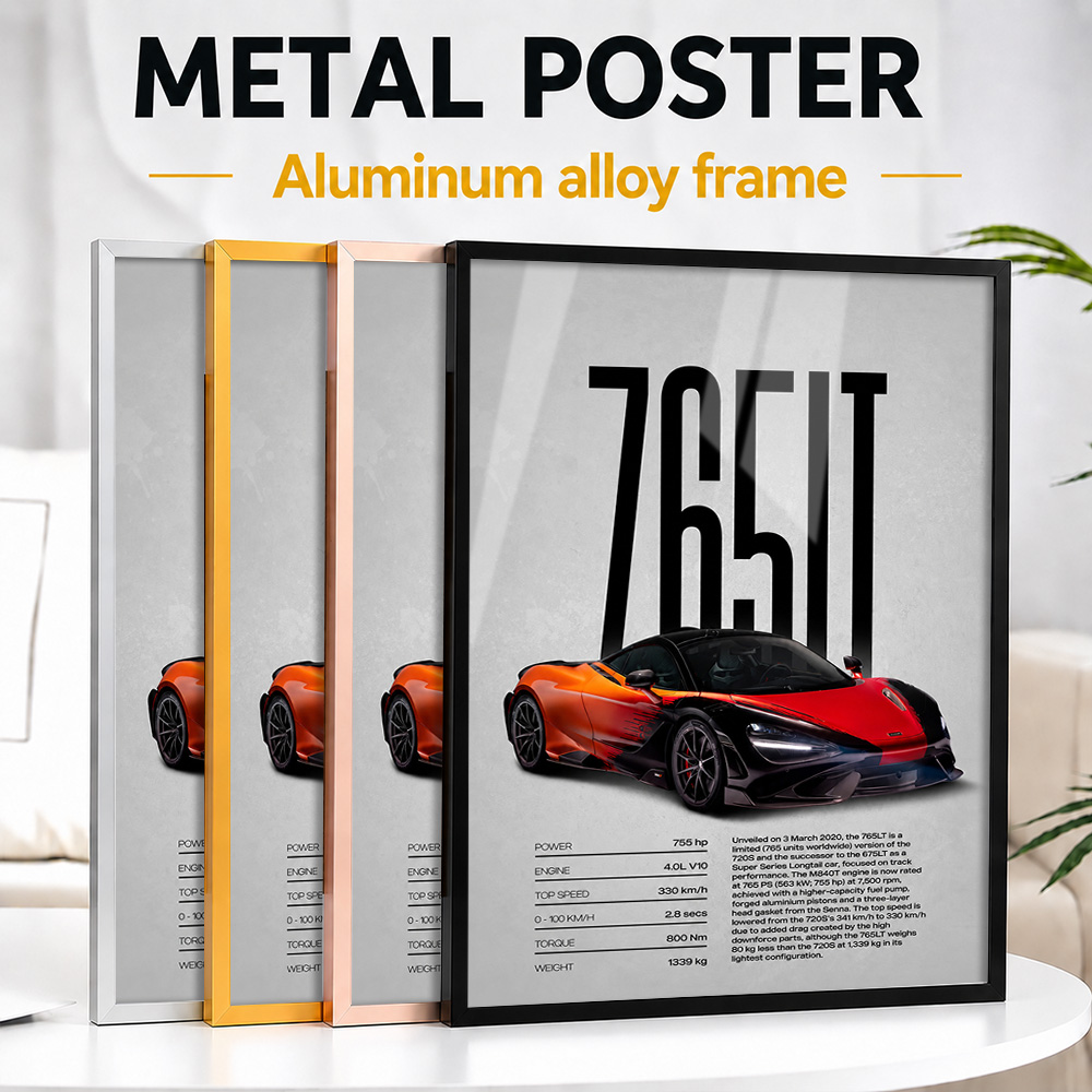 Car Mirror - Vereinigtes Königreich 765LT Auto-Rahmen-Metallposter Personalisiertes Foto