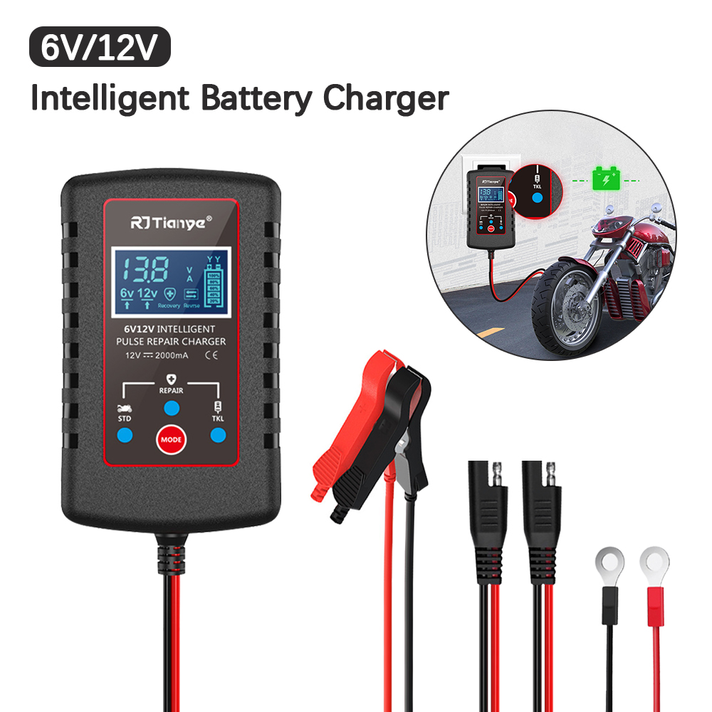 Car Charger - Intelligentes Batterieladegerät für Motorrad-Rasenmäher, Auto, automatisches