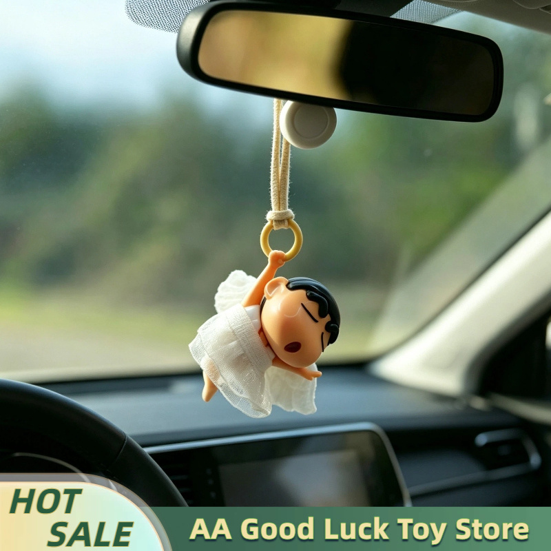 Car Mirror - Crayon Shin-Chan Engel-Ballett Mini-Auto-Rückspiegelanhänger Kreative Auto-Innendekoration