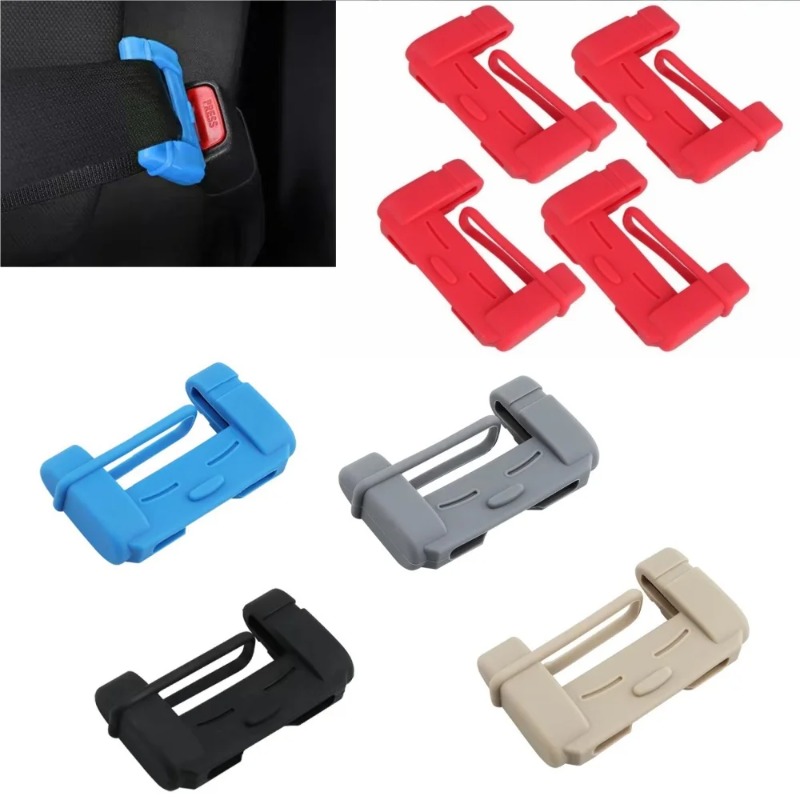 Car Seat Cover - 2 Stück Auto-Sicherheitsgurtclip Silikon-Schutzhülle, Kratzfester und