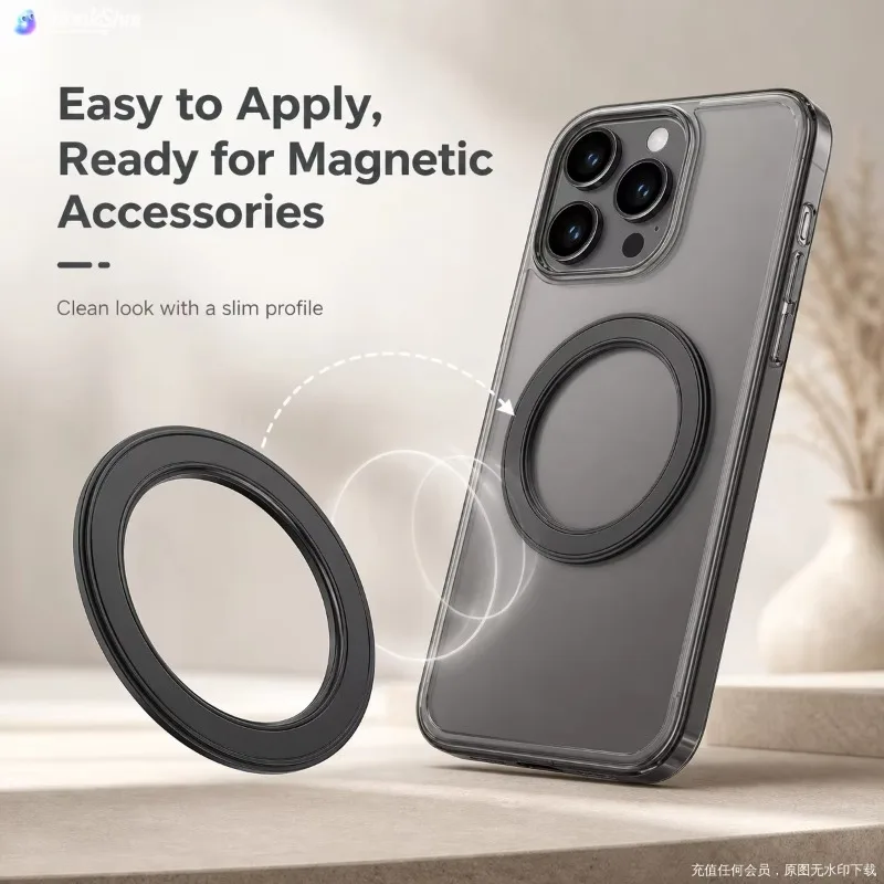 Car Phone Holder - Für Magsafe Starker Magnetischer Ring-Handyhalter, Selbstklebende
