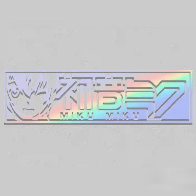 Car Accessories Japanese - Anime Hatsune Miku Farbreflektierende Aufkleber Kreative