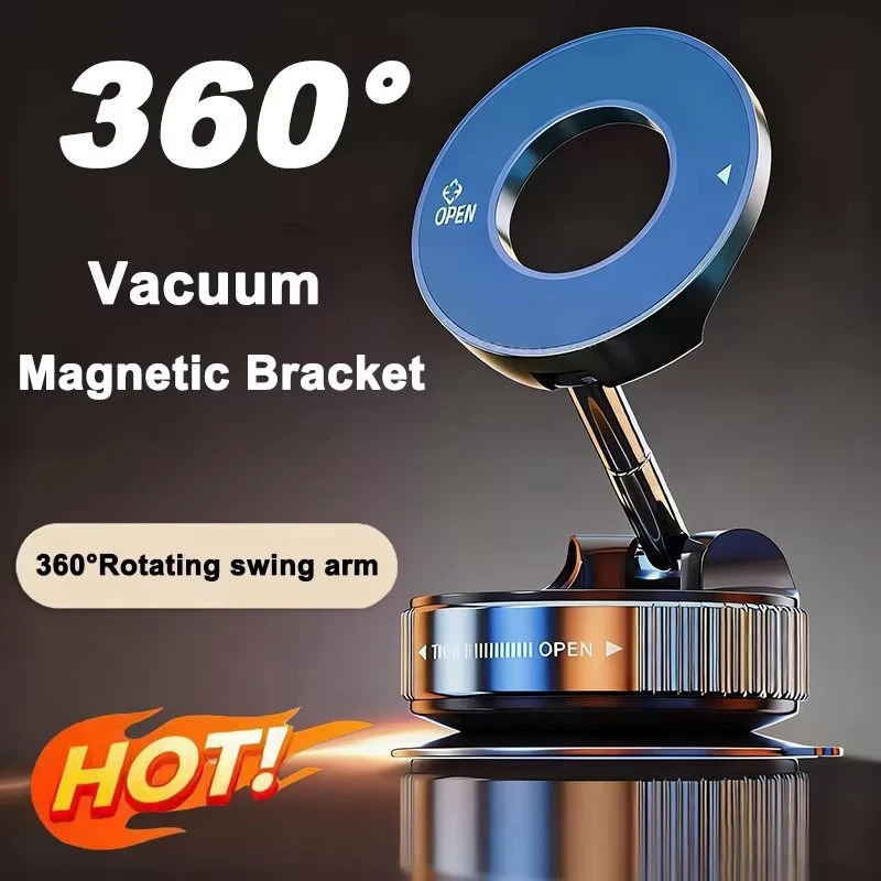 Car Vacuum - Magnetische Auto-Handyhalterung mit Vakuum-Adsorption, Geeignet für