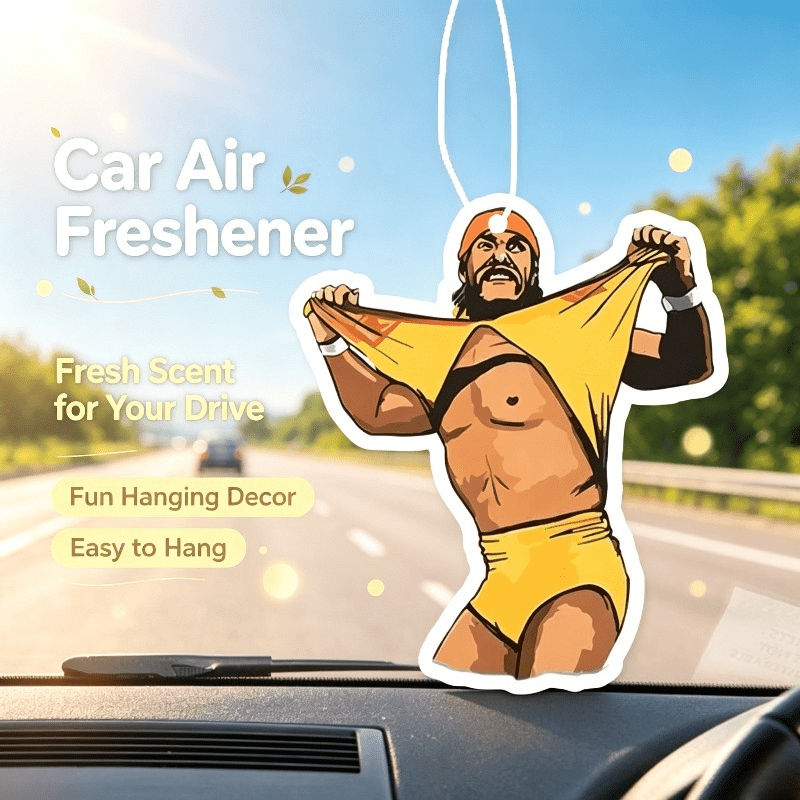 Car Air Freshener - Auto-Lufterfrischer Retro-Ringer-Charakter Hängender Duftspender für Auto-Innendekoration