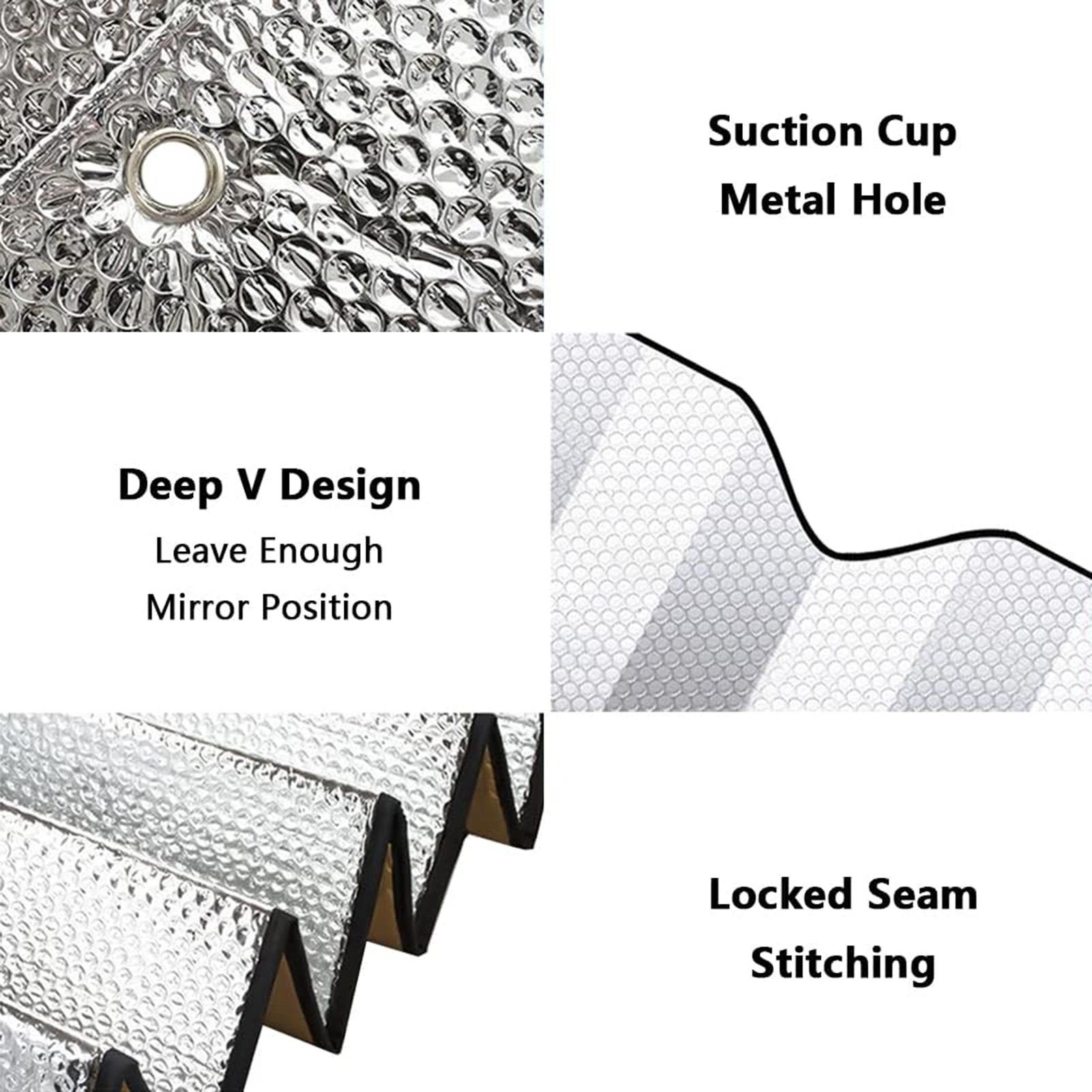 Windshield Sun Shade - Auto-Windschutzscheiben-Sonnenschutz, universell, reflektierend, verdickt, Sichtschutz, Auto-Fensterblenden