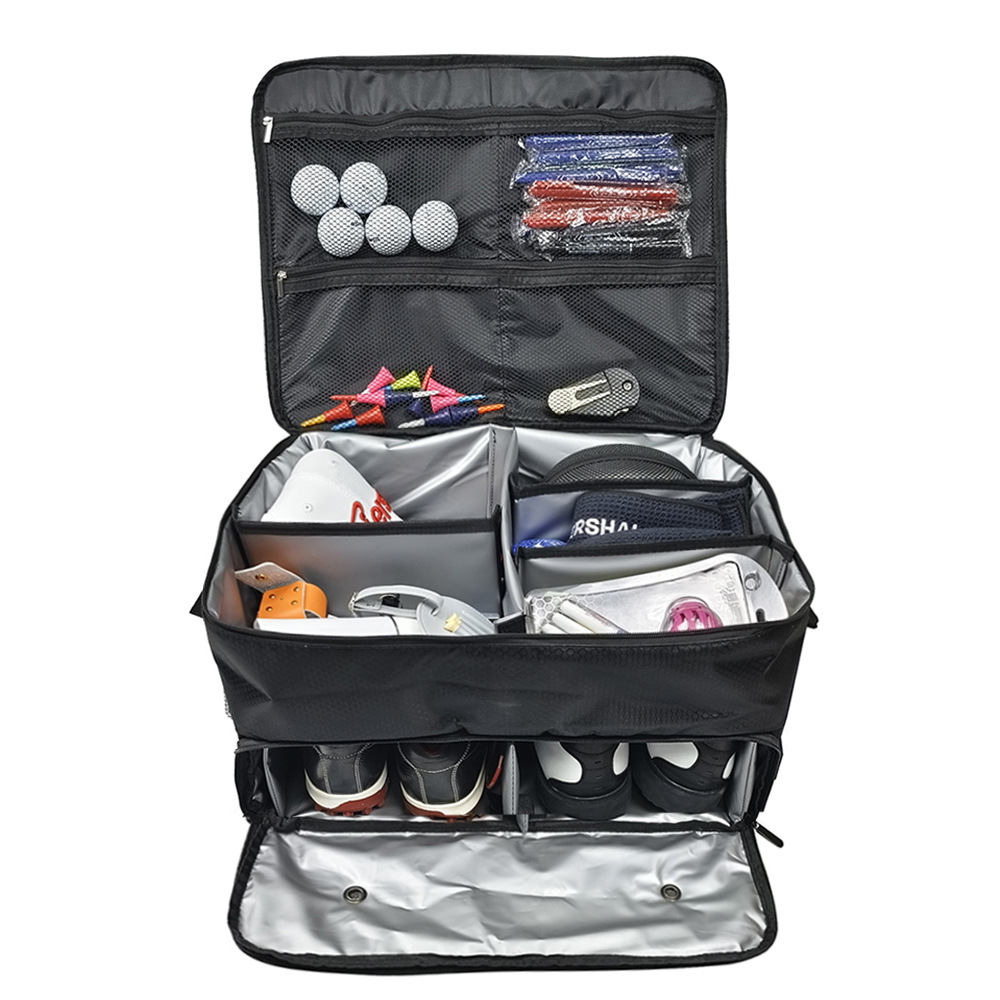 Car Organizer - Golf-Kofferraum-Organizer mit separatem Fach für 2