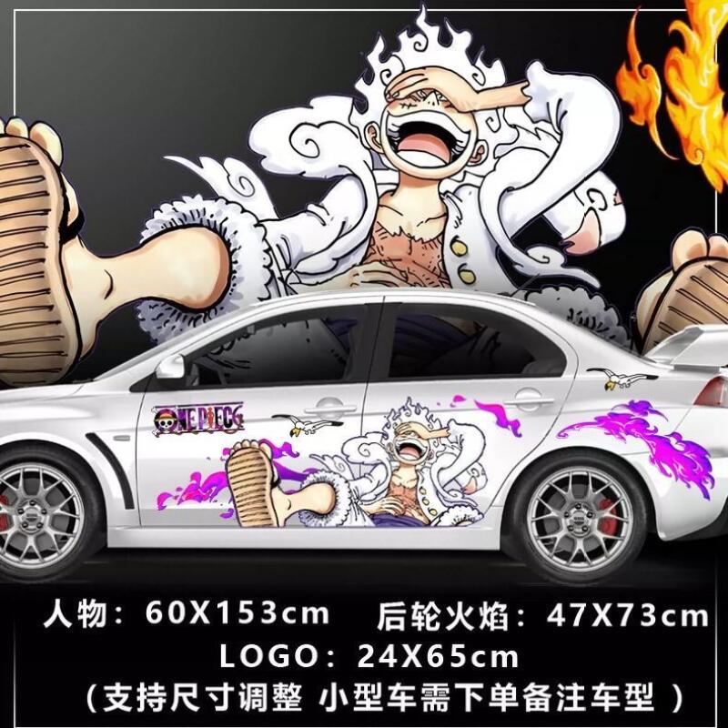 Car Accessories Japanese - One Piece Aufkleber Autokarosserie-Dekoration Auto-Folienaufkleber Monkey