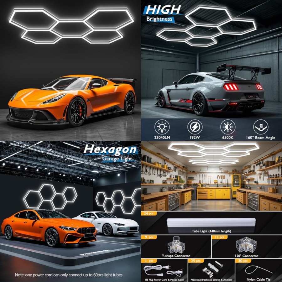 Sechseckige Garagenbeleuchtung – Car Led Light Bewertung und Preis