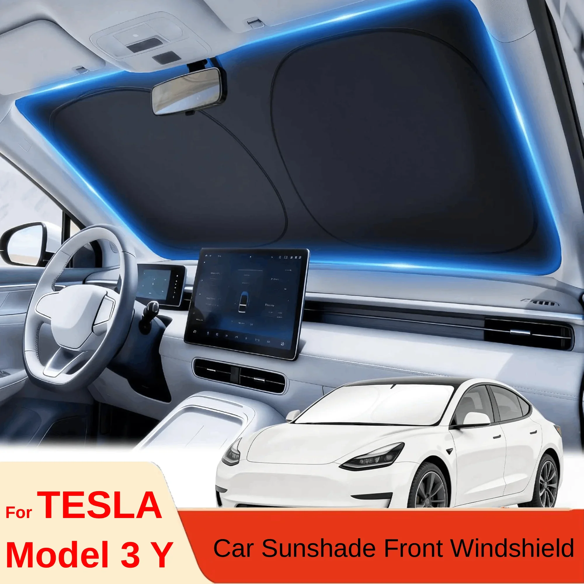 Für Tesla Model Y Juniper Auto – Windshield Sun Shade Bewertung und Preis